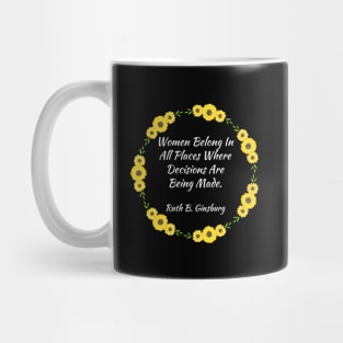 Women Belong In All Places Where Decisions Are Being Made Retro Mug